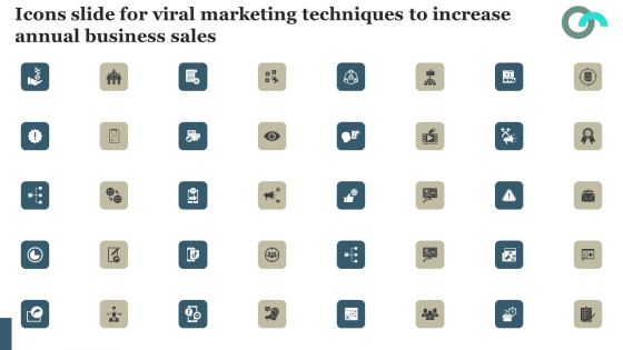 Icons Slide For Viral Marketing Techniques To Increase Annual Business Sales Introduction PDF