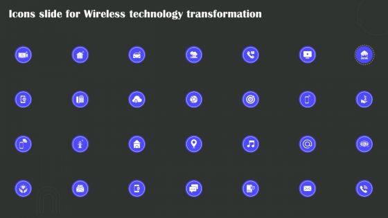Icons Slide For Wireless Technology Transformation Demonstration PDF Icons Slide For Wireless Technology Transformation Demonstration PDF