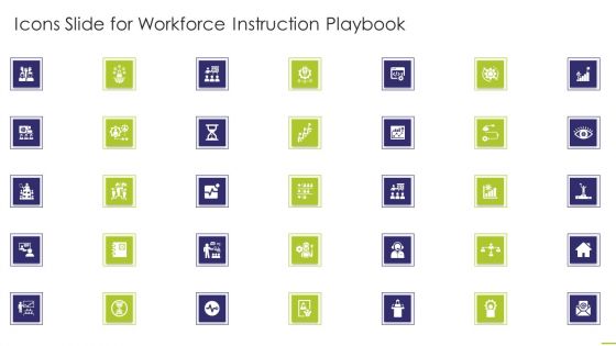 Icons Slide For Workforce Instruction Playbook Background PDF Icons Slide For Workforce Instruction Playbook Background PDF