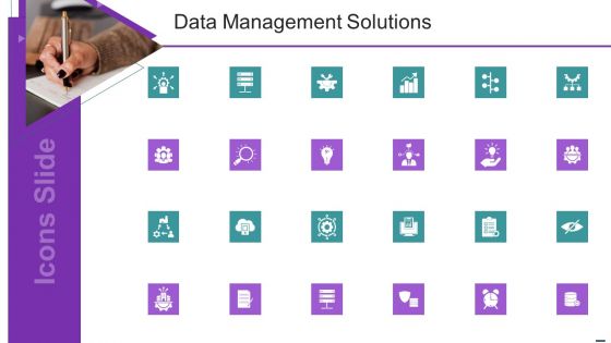 Icons Slides Data Management Solutions Graphics PDF