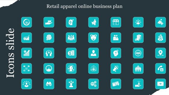 Icons Slides Retail Apparel Online Business Plan Themes PDF