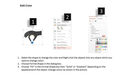 Idea Generation Concept Bulb In Hand Powerpoint Template