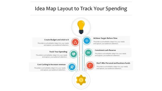 Idea Map Layout To Track Your Spending Ppt PowerPoint Presentation Infographic Template Elements PDF