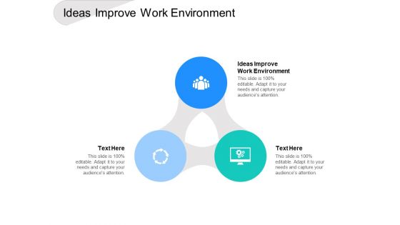 Ideas Improve Work Environment Ppt PowerPoint Presentation Show Maker Cpb