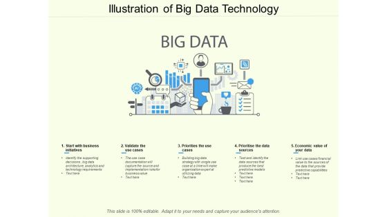 Illustration Of Big Data Technology Ppt PowerPoint Presentation Pictures Slide Download