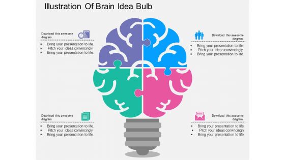 Illustration Of Brain Idea Bulb Powerpoint Templates Illustration Of Brain Idea Bulb Powerpoint Templates