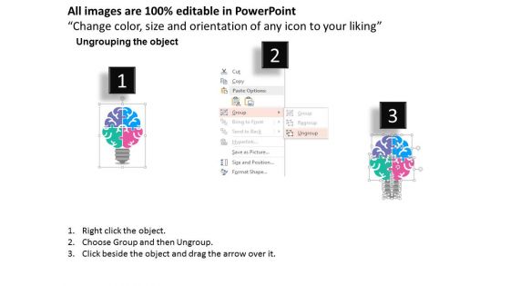 Illustration Of Brain Idea Bulb Powerpoint Templates