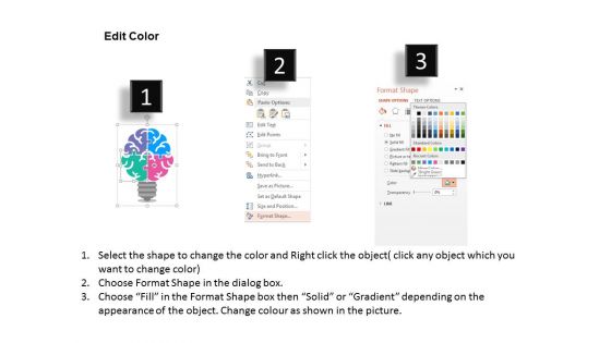 Illustration Of Brain Idea Bulb Powerpoint Templates