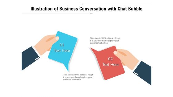 Illustration Of Business Conversation With Chat Bubble Ppt PowerPoint Presentation Portfolio Example Introduction