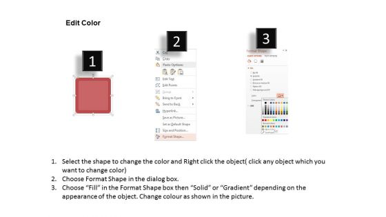 Illustration Of Four Square Infographic Powerpoint Templates