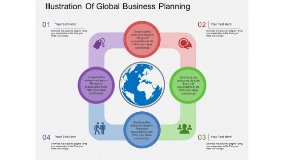 Illustration Of Global Business Planning Powerpoint Template