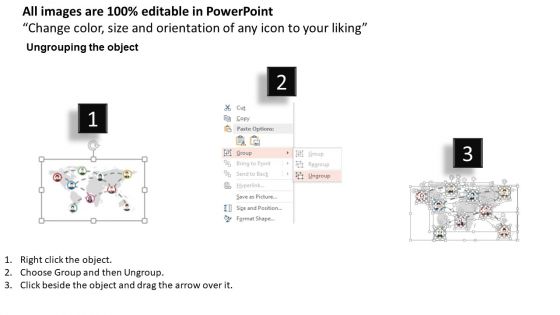 Illustration Of Global Team Network PowerPoint Templates