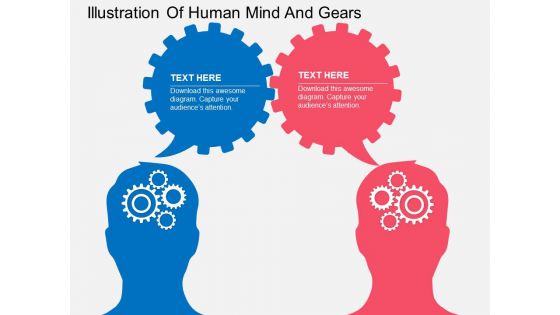 Illustration Of Human Mind And Gears Powerpoint Templates Illustration Of Human Mind And Gears Powerpoint Templates