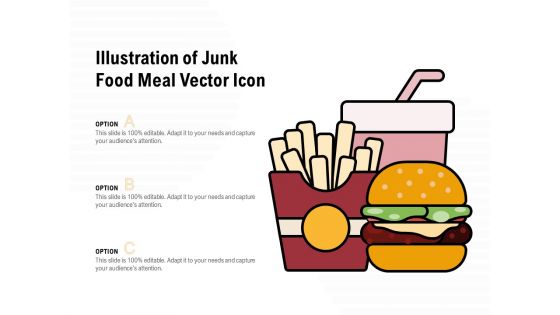 Illustration Of Junk Food Meal Vector Icon Ppt PowerPoint Presentation Show Templates