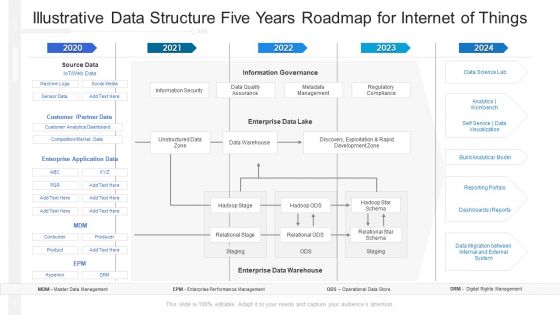 Illustrative Data Structure Five Years Roadmap For Internet Of Things Demonstration