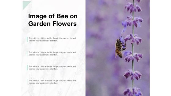Image Of Bee On Garden Flowers Ppt PowerPoint Presentation Pictures Example File