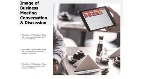 Image Of Business Meeting Conversation And Discussion Ppt PowerPoint Presentation Infographic Template Icons
