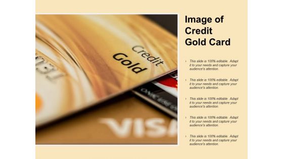 Image Of Credit Gold Card Ppt PowerPoint Presentation Pictures Background Images