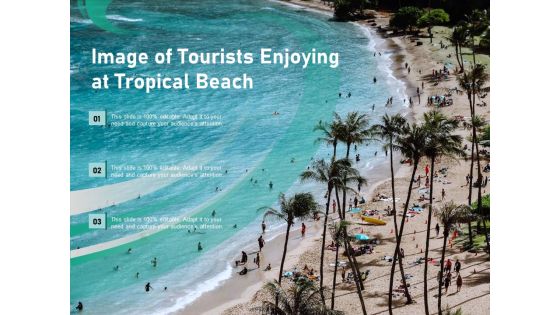 Image Of Tourists Enjoying At Tropical Beach Ppt PowerPoint Presentation Gallery Graphics Example PDF