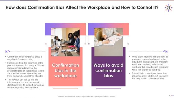 Impact Of Confirmation Bias On The Workplace Training Ppt