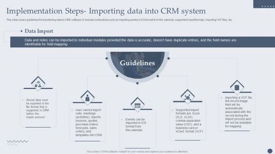 Implementation Steps Importing Data Into CRM System Inspiration PDF