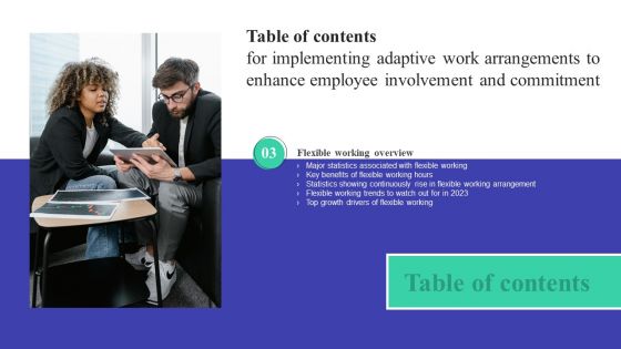 Implementing Adaptive Work Arrangements To Enhance Employee Involvement And Commitment Complete Deck