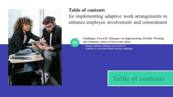 Implementing Adaptive Work Arrangements To Enhance Employee Involvement And Commitment Complete Deck