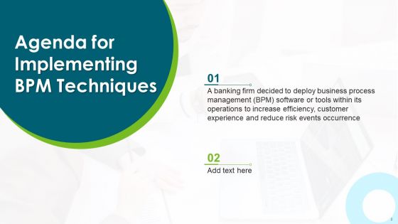 Implementing BPM Techniques Ppt PowerPoint Presentation Complete Deck With Slides