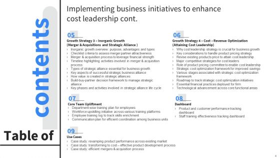 Implementing Business Initiatives To Enhance Cost Leadership Ppt PowerPoint Presentation Complete Deck With Slides