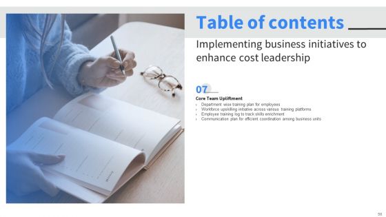 Implementing Business Initiatives To Enhance Cost Leadership Ppt PowerPoint Presentation Complete Deck With Slides