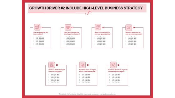 Implementing Compelling Marketing Channel Growth Driver 2 Include High Level Business Strategy Ideas PDF
