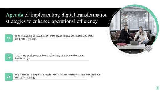 Implementing Digital Transformation Strategies To Enhance Operational Efficiency Ppt PowerPoint Presentation Complete Deck With Slides