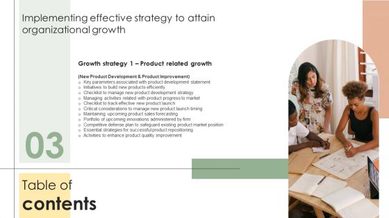 Implementing Effective Strategy To Attain Organizational Growth Ppt PowerPoint Presentation Complete Deck With Slides