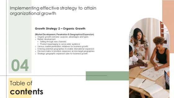 Implementing Effective Strategy To Attain Organizational Growth Ppt PowerPoint Presentation Complete Deck With Slides