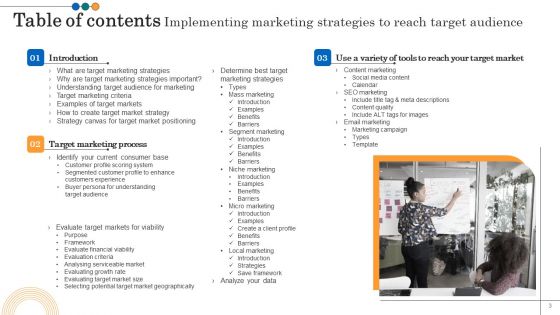 Implementing Marketing Strategies To Reach Target Audience Ppt PowerPoint Presentation Complete Deck With Slides