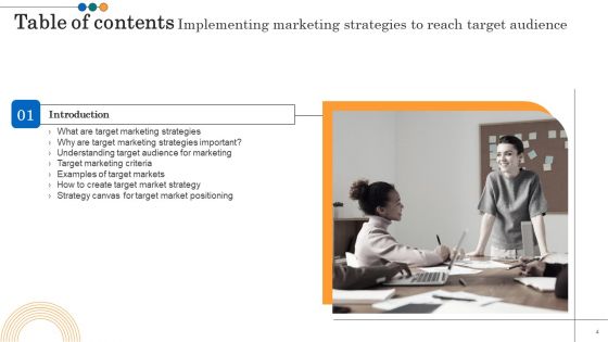 Implementing Marketing Strategies To Reach Target Audience Ppt PowerPoint Presentation Complete Deck With Slides