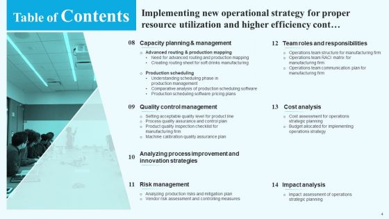 Implementing New Operational Approach For Optimal Resource Allocation And Enhanced Productivity Complete Deck