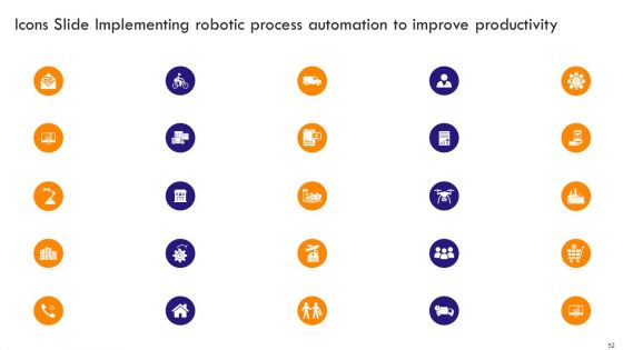 Implementing Robotic Process Automation To Improve Productivity Ppt PowerPoint Presentation Complete Deck With Slides