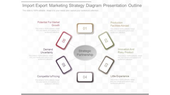 Import Export Marketing Strategy Diagram Presentation Outline