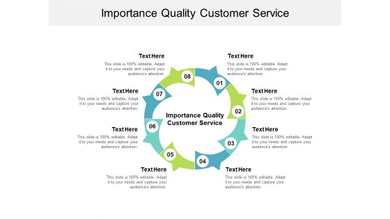 Importance Quality Customer Service Ppt PowerPoint Presentation Slides Graphics Download Cpb