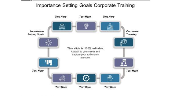 Importance Setting Goals Corporate Training Ppt PowerPoint Presentation Ideas Guidelines
