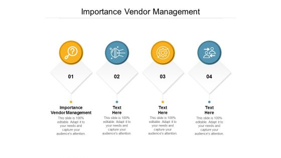 Importance Vendor Management Ppt PowerPoint Presentation File Inspiration Cpb