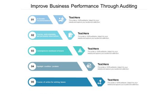 Improve Business Performance Through Auditing Ppt PowerPoint Presentation Slides Background Image