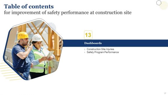 Improvement Of Safety Performance At Construction Site Ppt PowerPoint Presentation Complete Deck With Slides