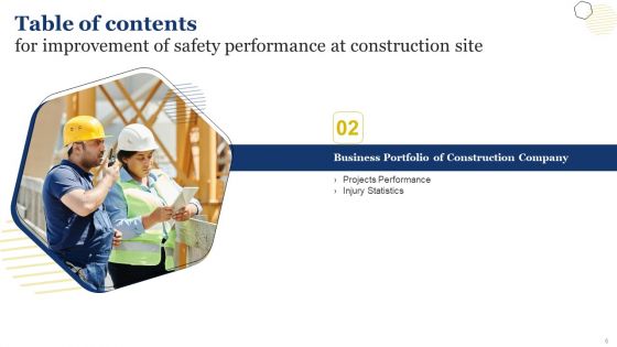 Improvement Of Safety Performance At Construction Site Ppt PowerPoint Presentation Complete Deck With Slides