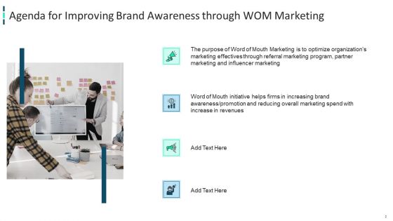 Improving Brand Awareness Through WOM Marketing Ppt PowerPoint Presentation Complete Deck With Slides