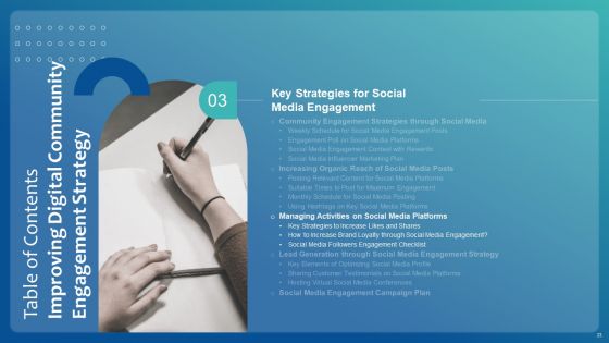 Improving Digital Community Engagement Strategy Ppt PowerPoint Presentation Complete With Slides