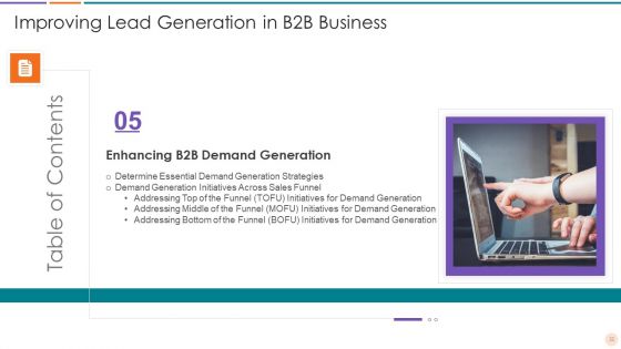 Improving Lead Generation In B2B Business Ppt PowerPoint Presentation Complete Deck With Slides