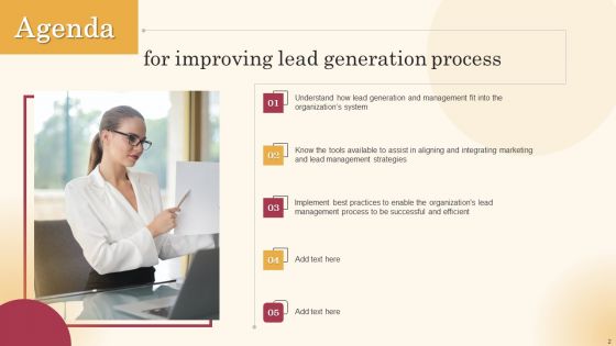 Improving Lead Generation Process Ppt PowerPoint Presentation Complete Deck With Slides