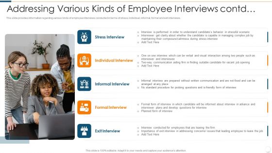 Improvising Hiring Process Addressing Various Kinds Of Employee Interviews Contd Background PDF